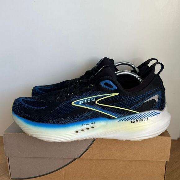 Brooks Glycerin GTS 22 Blue/Yellow Men Running Sneakers - SZ 12 main image 7